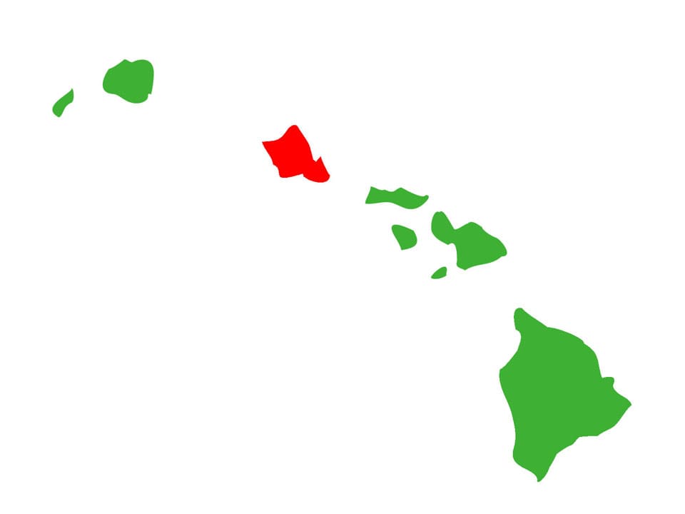 「集いの島」オアフ島のマップ